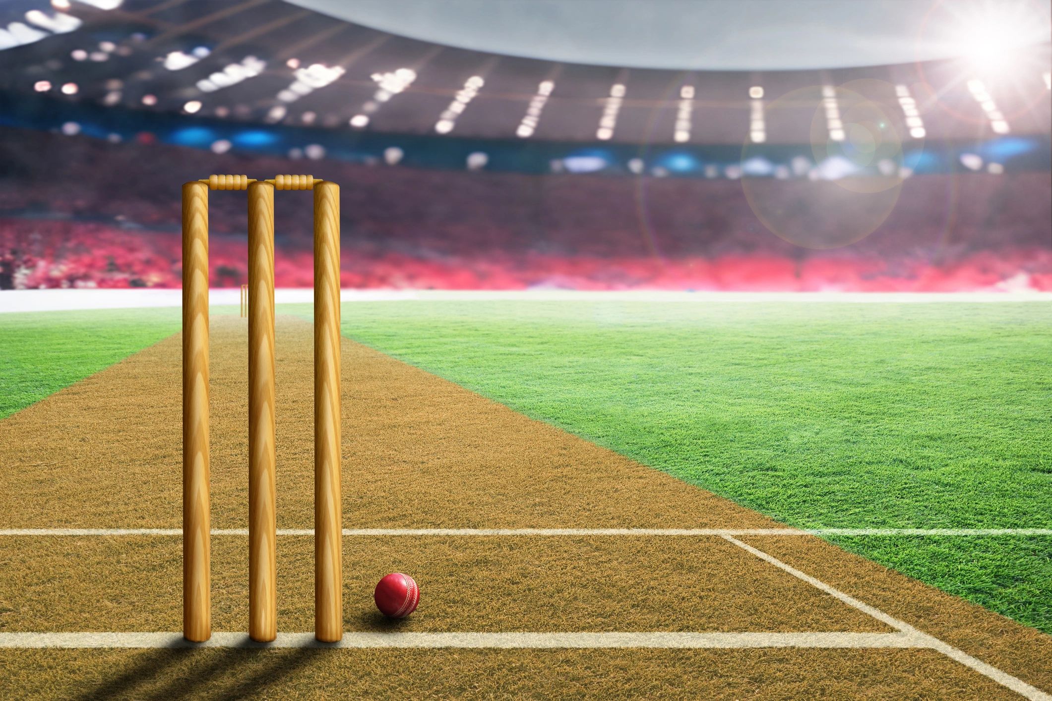 Cricket balls with flags
