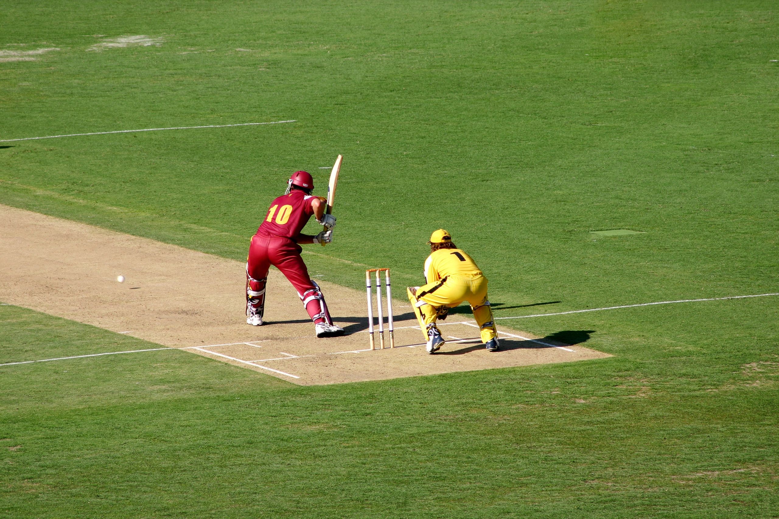 Cricket batsman and a catcher